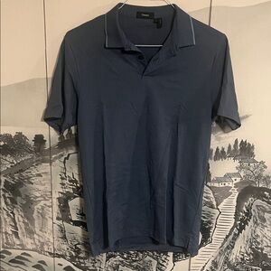 Theory Men's Slate Blue Polo Shirt - S